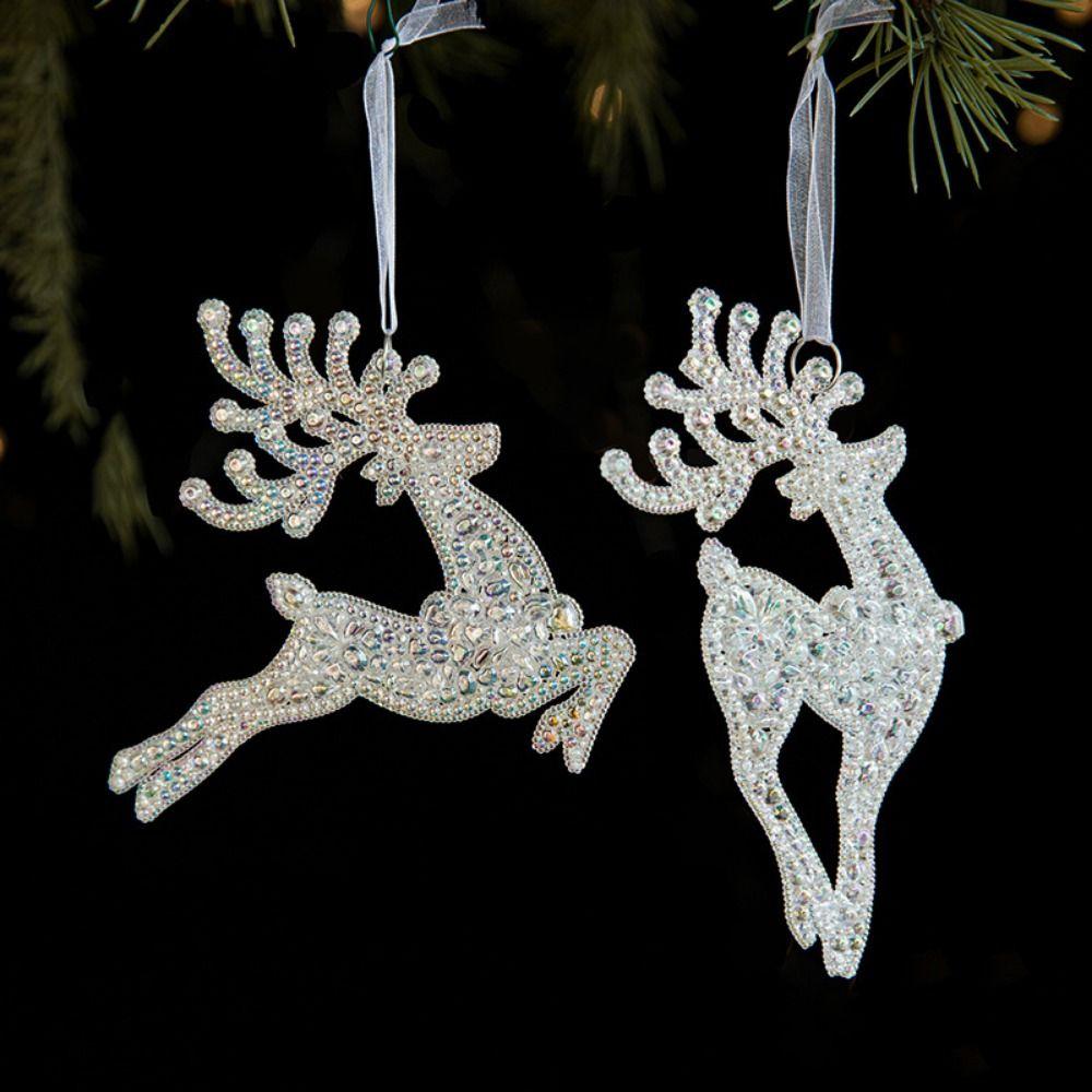 Colorful Christmas Tree Acrylic Pendant Plastic Ice Crystal Pendant New Year