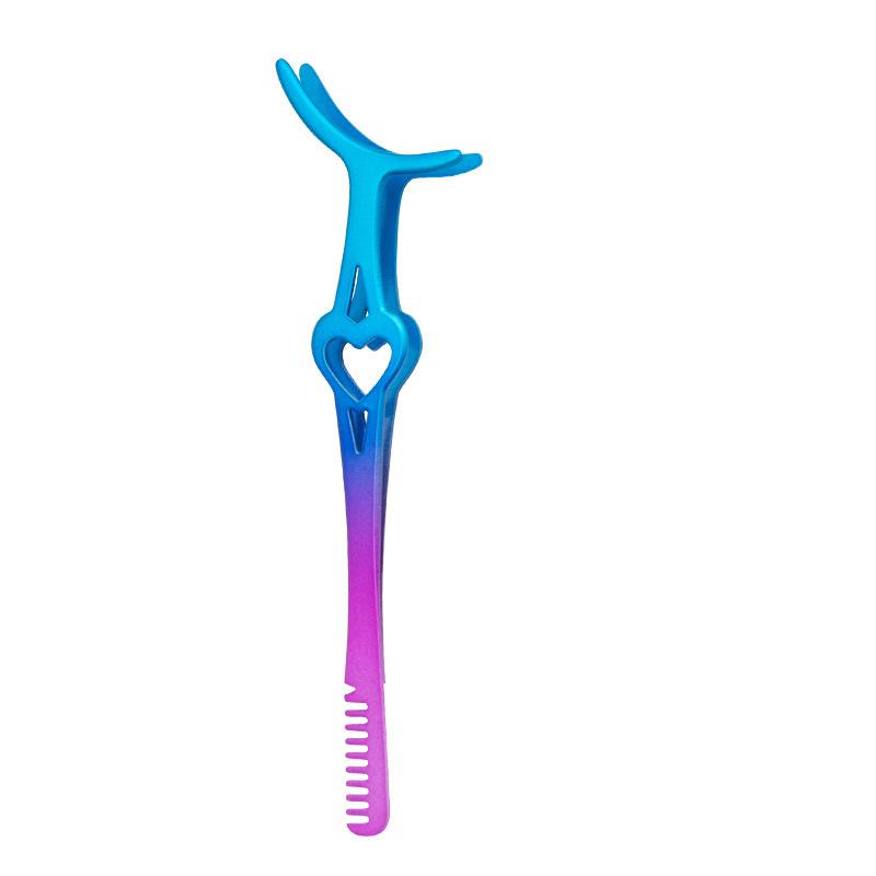 

Novice Stainless Steel False Eyelash Assistive Device Eyebrow Comb Eyelash Curler 2 In 1 Simple And Easy To Learn