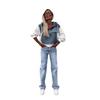 Felpe con cappuccio in denim lavato da donna, larghe, vintage, con cappuccio, pullover, top autunnali patchwork, felpa streetwear femminile