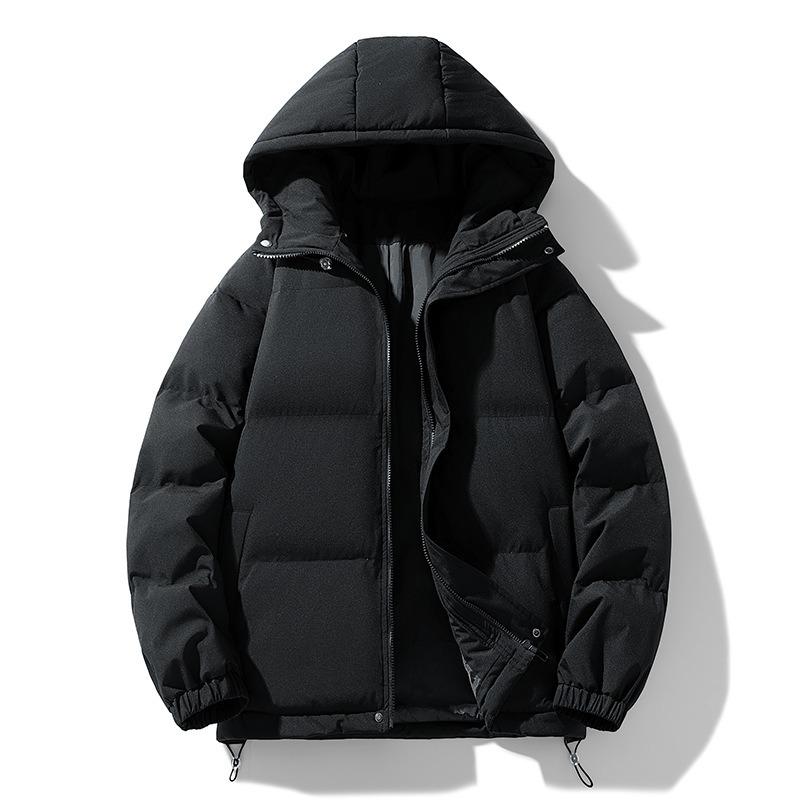 Padded Clothes for Men and Women In Winter Loose Hooded Padded Jacket Thickened Couple Solid Color Padded Clothes