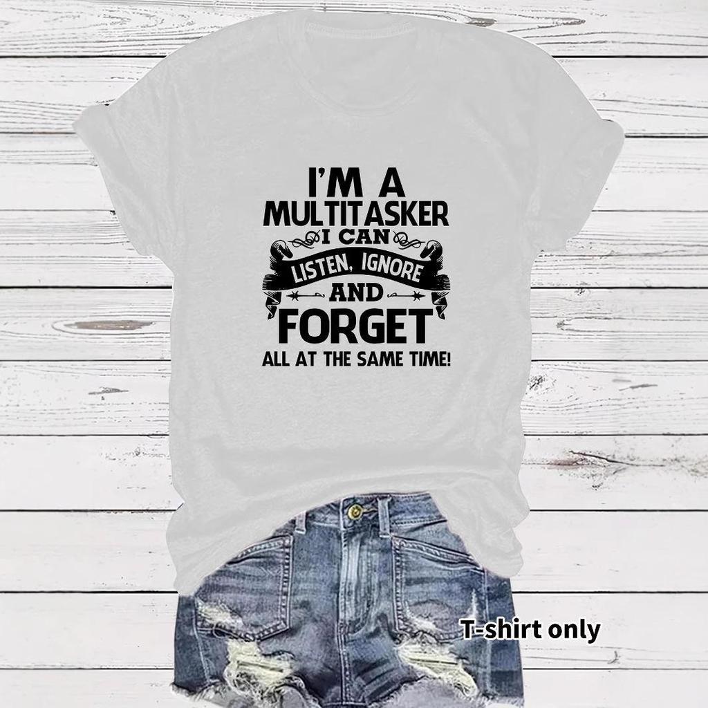 European & American Summer I'MA LIS Round Neck Short Sleeve Casual Fashion T-Shirt