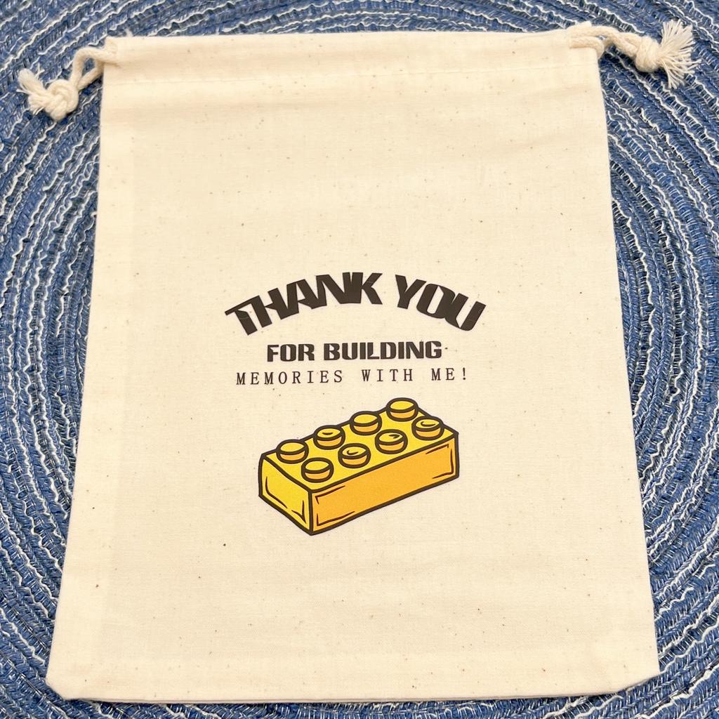 5pcs thank you For Building Memories with me Bags boy girl Birthday Party decoration gift Children's birthday bag