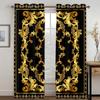 Newest Famous Golden Digital Printed Curtains European style Premium Drapes Custom Luxury Living Area Window Drapes