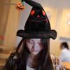 Elektrischer Kürbis-Hexenhut - Leuchtendes singendes Plüschtier für Halloween-Kostüm & Foto-Requisiten