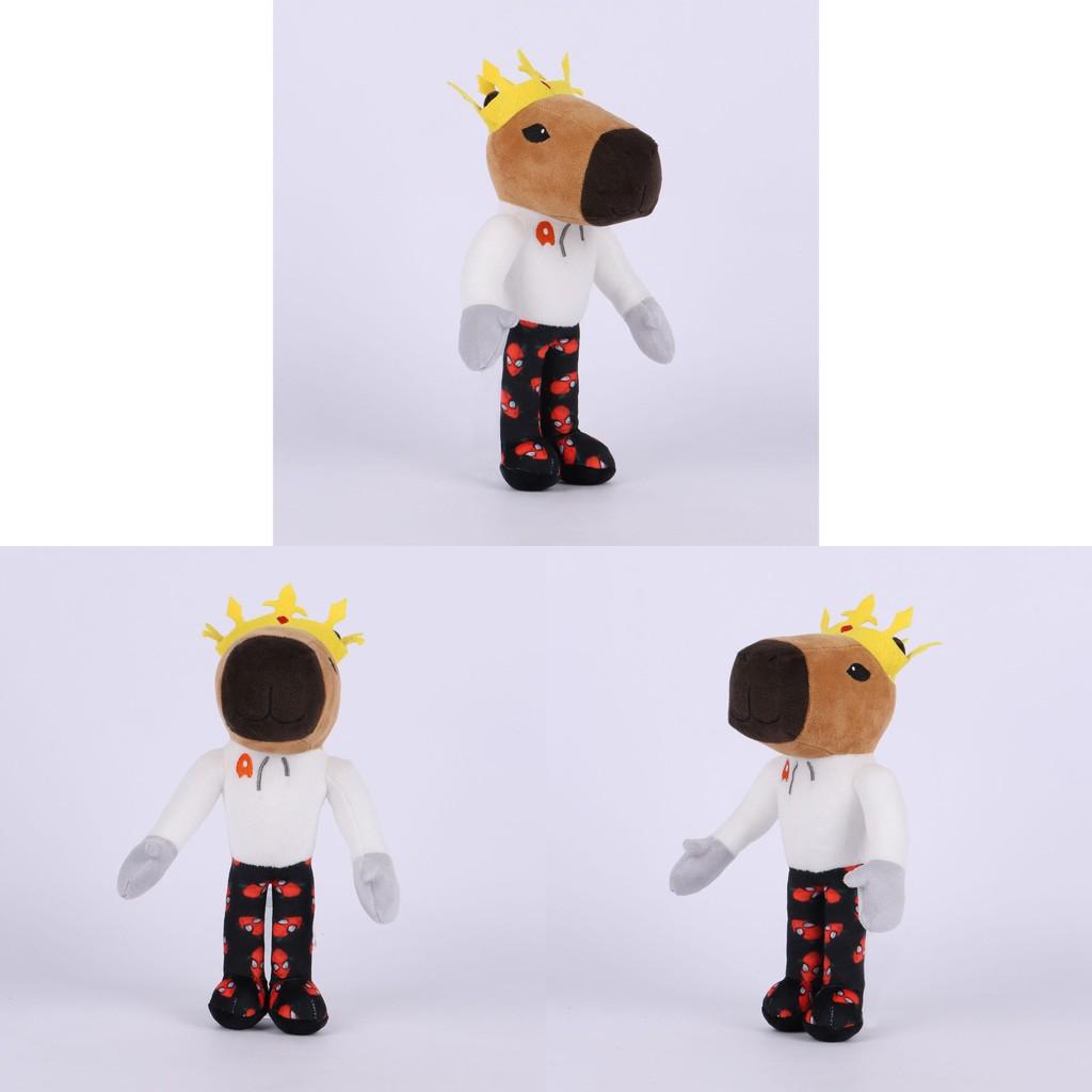 Aquisiblox Capybara Crown Plush Toy Stuffed Animal Doll Decoration Gift 28cm