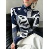Lady's Sexy High-neck Long-sleeved T-shirt, Soft Texture for Autumn and Winter Tops, Machine Washable