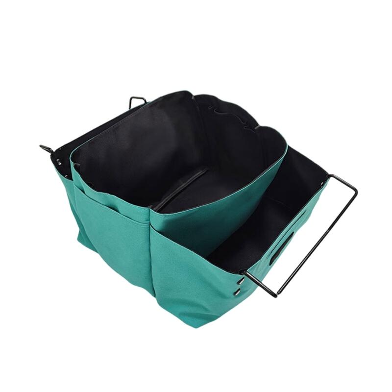Portable Nylon Tool Bag With 5 Side Pockets Folding Tool Pouches For Easy Organization And Durability Construction