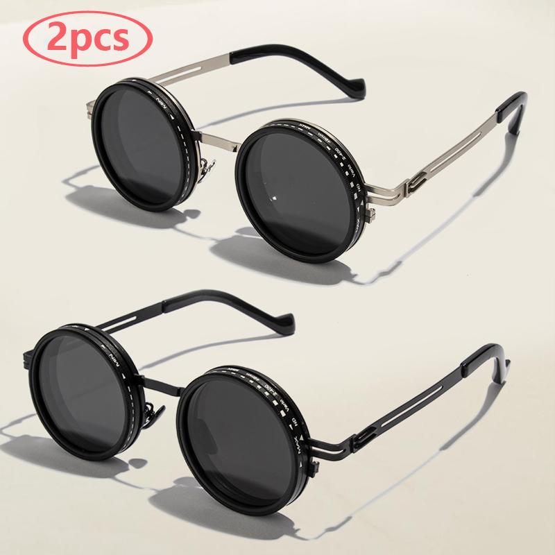 Protective Glasses Punk Polarized Round Sunglasses ND9 Adjustable Dimming Sun Glasses Men Women Fishing Eyeglasses Outdoor UV400