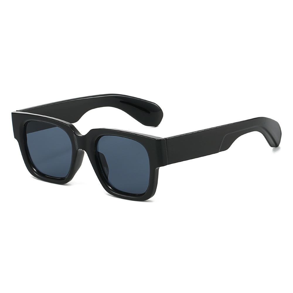 Retro Irregular Color Matching Square Women Sunglasses  Personality Brand Leopard Gradient Design Men Casual Glasses Uv400