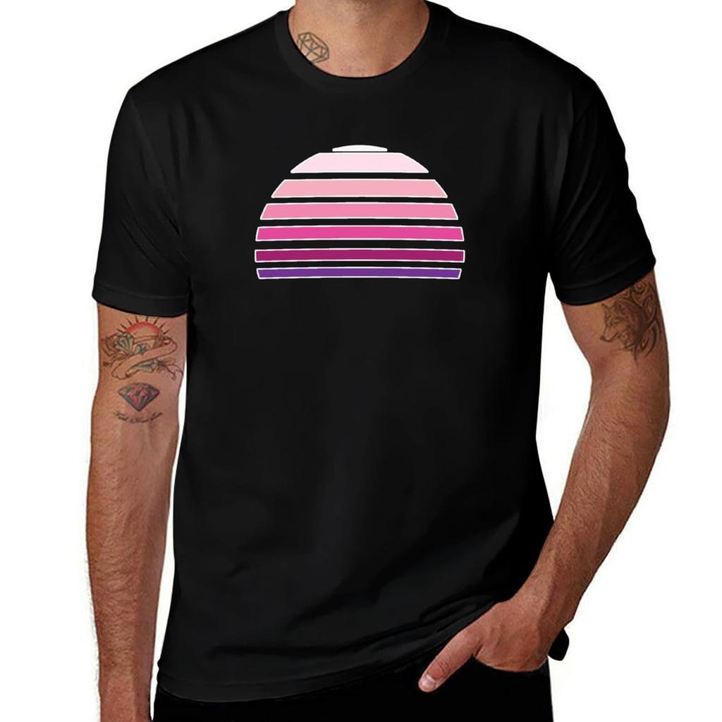 Retro Sunset Tshirt Outdoor Sports Lightweight Tee