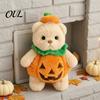 Plush Doll for Toddlers Halloween Pumpkin Bear Toy, Soft Stuffed Animal Kids, Cute Gift Kids Huggable Pillow Fall Holiday Home Decor Skin Friendly Toy