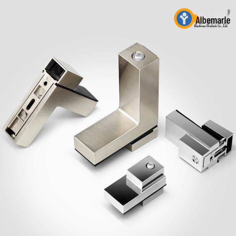 Adjustable Zinc Alloy F-Shaped Glass Clamp Shelf Support Clip for Kitchen Model A (Chrome Polished) - Clamps 5-18mm