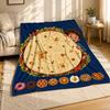 Tortilla Wrap Junge schaut heraus Korallenfleece Decke Lustige Lebensmittel Dekoration