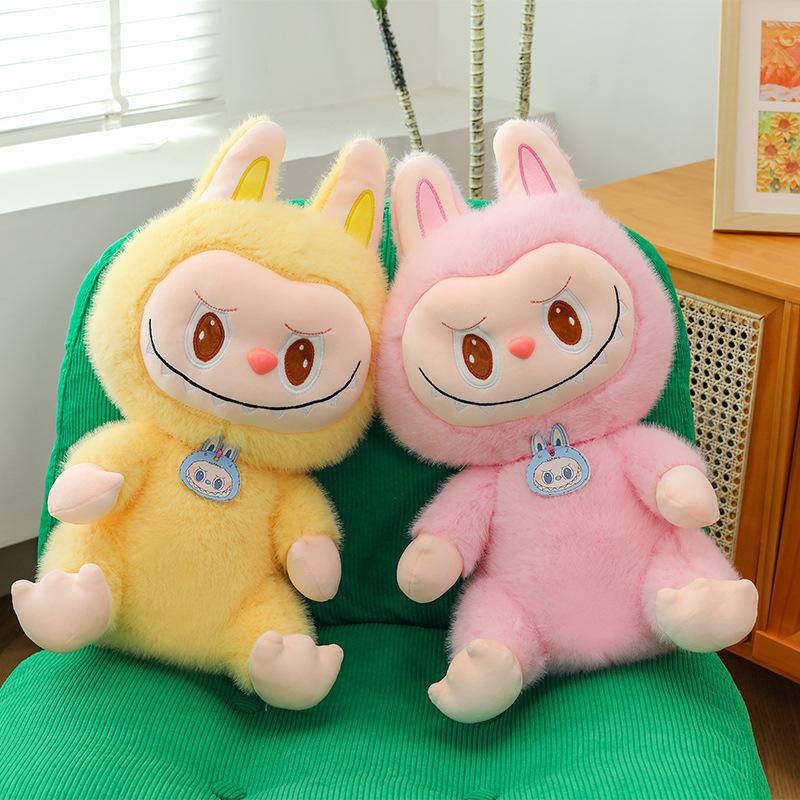 1 Piece 22CM Labubu Plush Doll Toy Cartoon Cute Girls Suppleness Doll Pillow