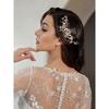 SWEETV Gold Wedding Hair Clip Comb Handmade Bridal Hair Accessories for Women Wedding