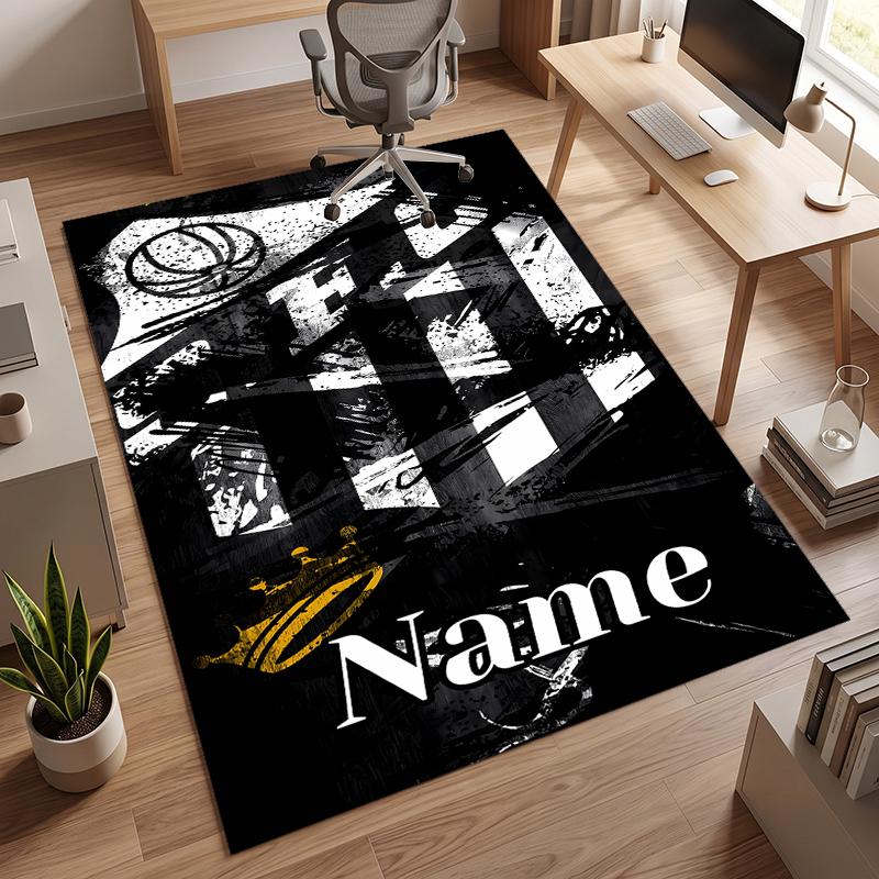 SANTOS (1) Personalized name Office Carpet Stylish Decor for Living Room Bedroom Kitchen