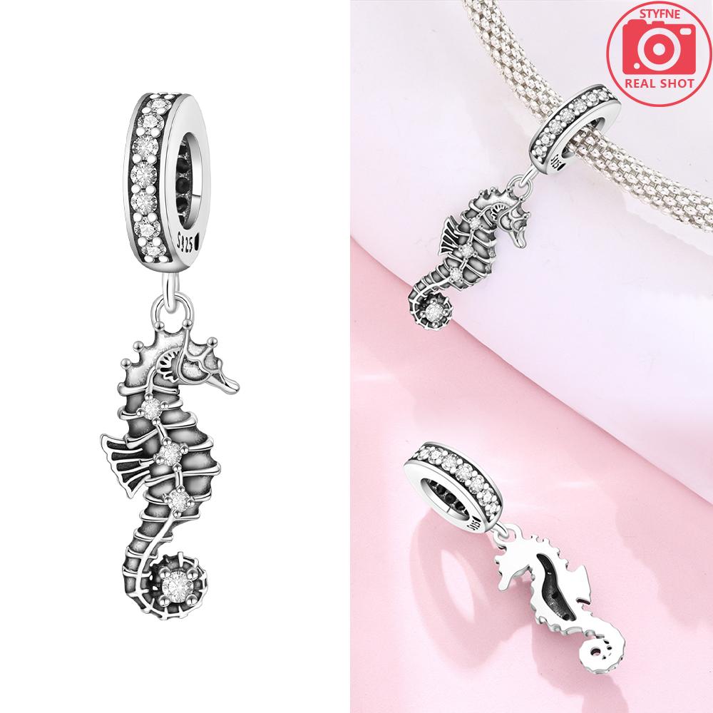 Original Charm Copper Heart Purple Zircon Crab Pendant Animal Marine Shell Mermaid Beads Fit Bracelet Women Jewelry Diy Gift