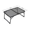 Portable Adjustable Aluminum Camping Table with Folding Iron Mesh