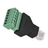 1Pcs Ethernet RJ12, 6 Pin Screw Terminals Adapter Analogue Cctv Camera 6P6C Male To   Wired Connector