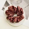 Fashion Luxury Women Silk Satin Scrunchies Solid Color Silk Elastic Hair Bands Ties Rubber Bands Sports Dancing Ponytail Holder