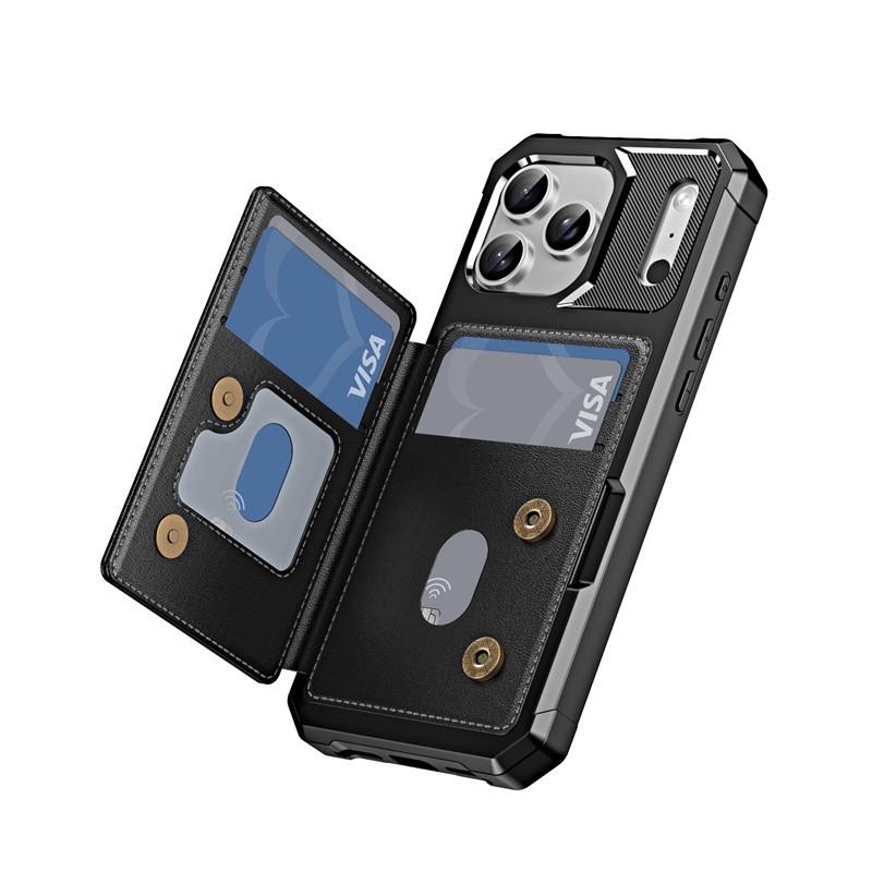 Applicable To IPhone17Pro Max Card Mobile Phone Case 16 15Pro Left and Right Flip Case XR Anti-drop Protective Case