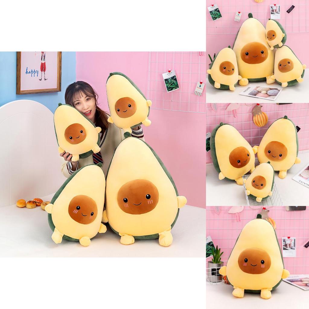 Adorable Avocado Plush Pillow Cozy Soft Stuffed Animal For Office And Kids 25cm 35cm 45cm 60cm Options