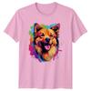 Colorful Dog Face TShirt Pet Portrait Dog Lover Gift For Him And Her