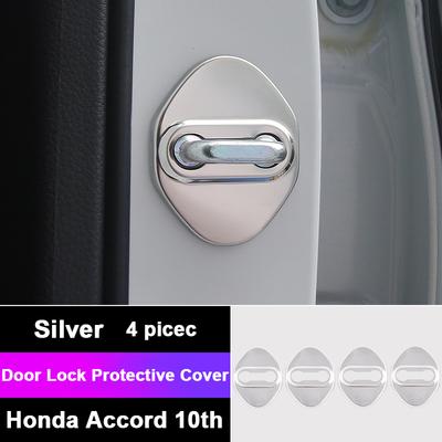 Stainless Car Door Lock Buckle Trim Cover Protect Rust Stickers Decoration Accessories For Honda Accord X 10th 2018-2021 2022