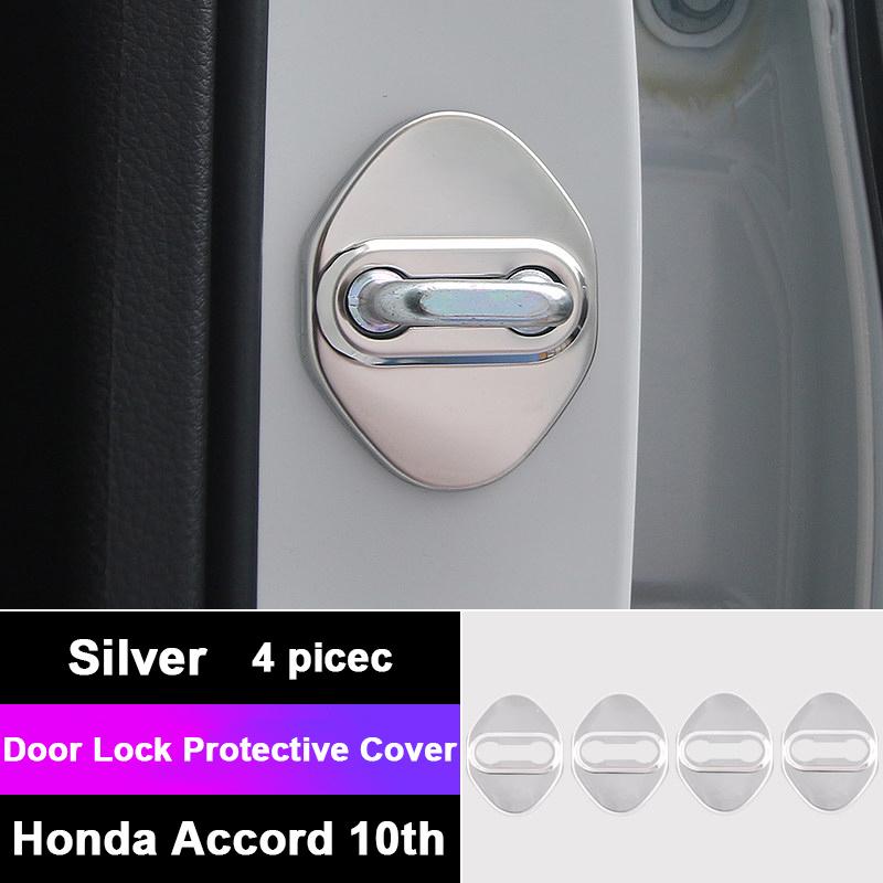 Stainless Car-Styling Car Door Lock Protection Cover Case For Honda Accord X 10th 2018    2022 Hybrid Accessories