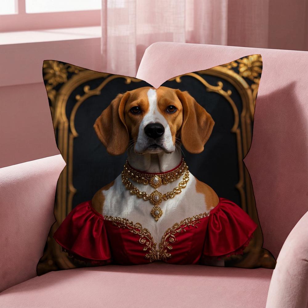 Beagle Dog Cushion Cover Multi-Scene Pillow Cover for Home & Car - Reversible, Soft & Durable for Daily Use