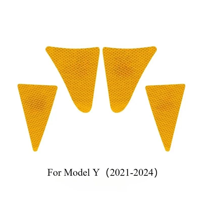 Door Reflective Warning Sticker for Tesla Model 3 Y Accessories Reflectiver Safety Warning Sticker Bright Car Decoration Sticker