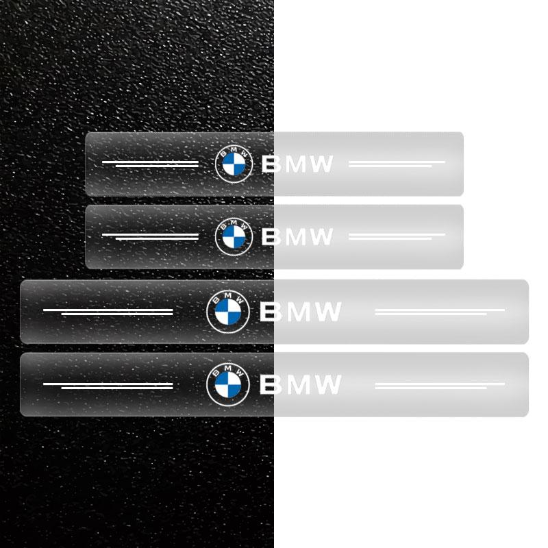 4 szt. Ochraniacz progu samochodu Przezroczysta odznaka dekoracyjna Naklejka 3D Do BMW E46 E39 E90 E60 E36 F30 F10 E34 E30 F20 E92 M3 M4 M5