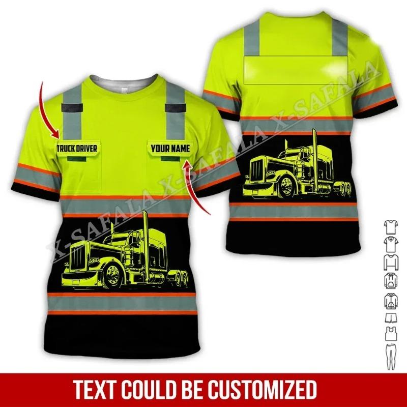 Stromleitungsmonteur Schweißer LKW-Fahrer Mechaniker Elektriker LKW 3D-Druck T-Shirt Herren Oberteil T-Shirt Nicht-Arbeitskleidung Cosplay Sicherheitsuniform