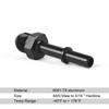 Schnellanschluss AN6 6AN AN-6 AN6 auf 5/16 Zoll AN6 auf 3/8 Zoll männlicher EFI-Kraftstoffleitungsschienenadapter Schwarz
