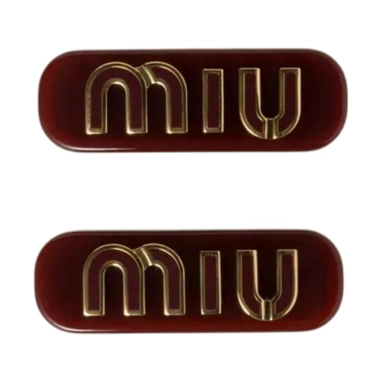 Miu Miu Logo Metal Hair Clip