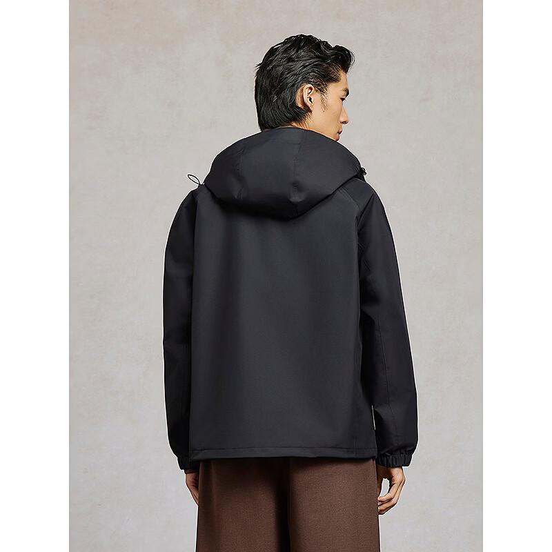 GXG Men's Black Hooded Outdoor Commuter Sport Jacket