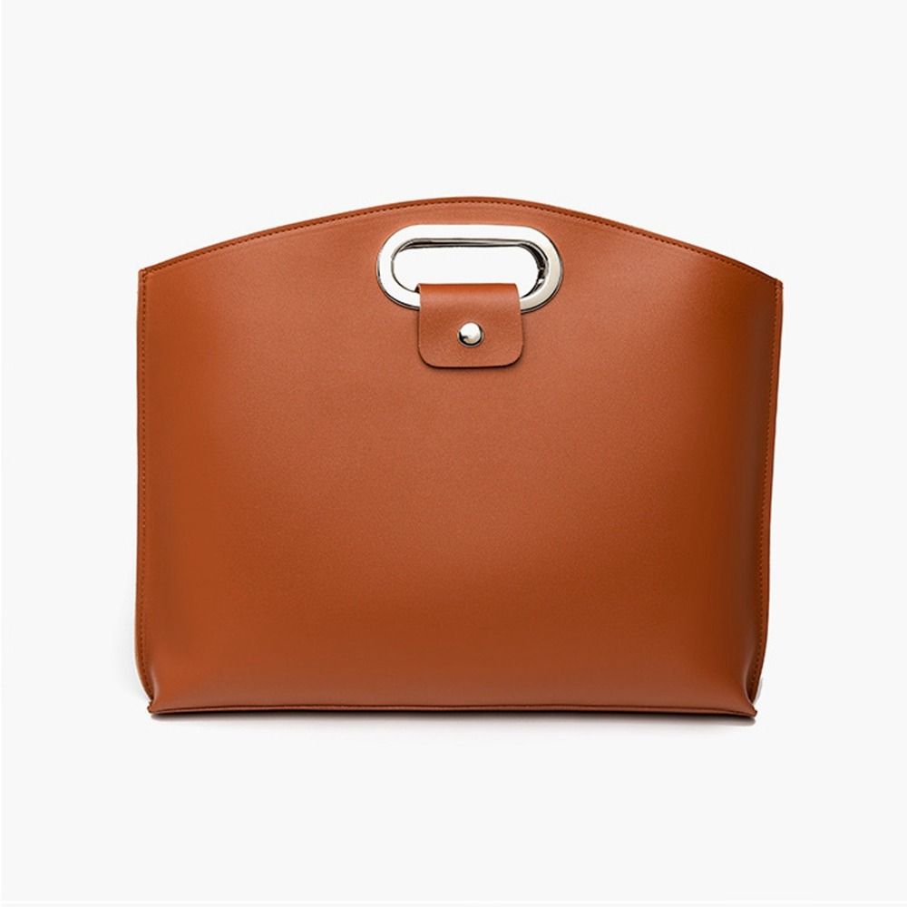 Solid Color Computer Bag Large Capacity File Bag Elegant Office Document Tote Bag  Office Worker