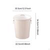 Outdoor Metal Trash Can with Lid Compost Bin 17 L Practical Kitchen Beige Sturdy Waste Iron
