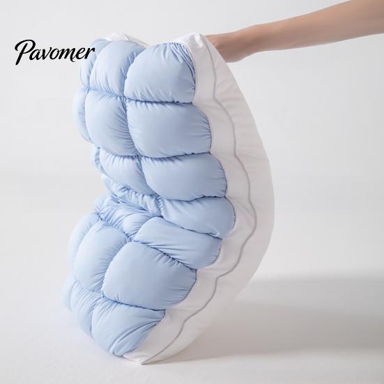 Soft Microfiber Pillows for Side Sleepers Cooling Quilted Puff Pillow, Cloud-Like Bed Down Alternative Relaxing Cloud Sleep Fluffy Pillow Back Stomach