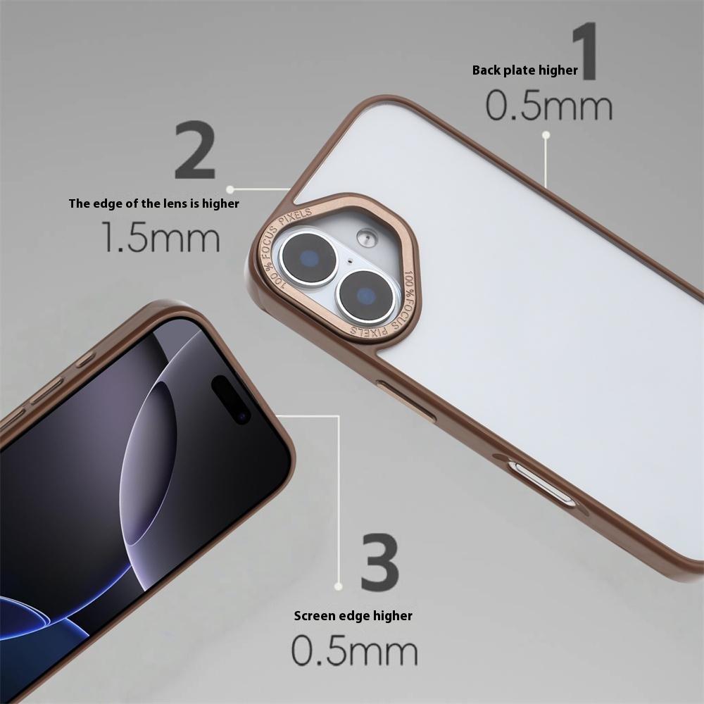 

For iPhone 16 Case TPU+Acrylic Clear Anti-Yellowing Phone Back Cover Antique White