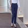 Damen Business Casual Schwarze High-Waist Straight Leg Hose