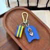 Cute Swimming Doll Keychain with Mini Floating Board Pendant Sturdy Clasp for Pencil Case Decor Kids Reward