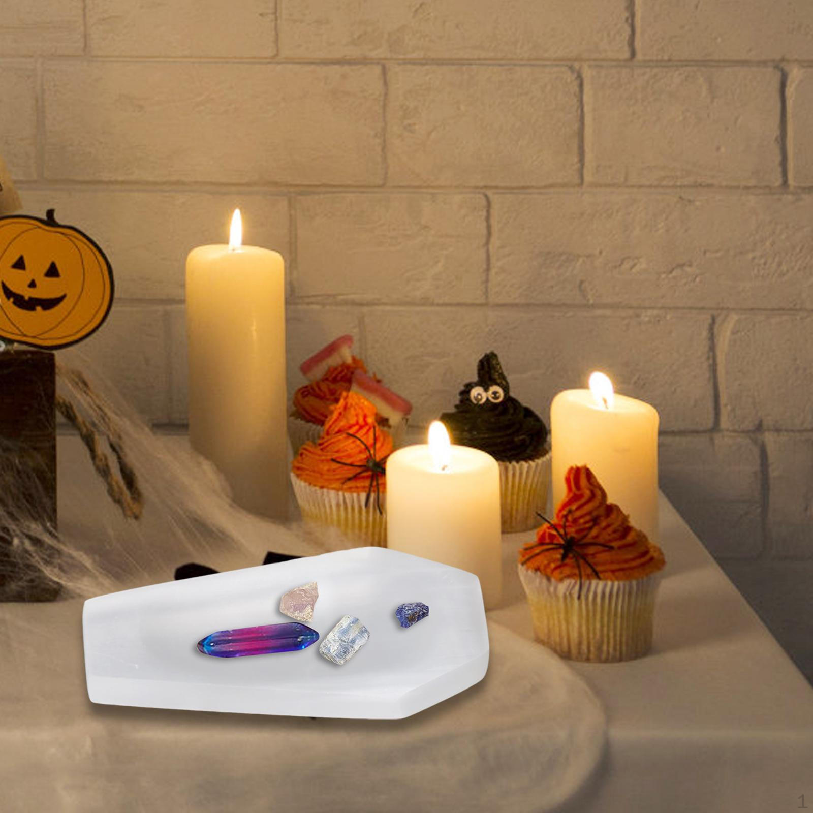 

Селенитовая чаша для зарядки Минималистичный центральный элемент Украшение стола Релаксация Подарок на новоселье 9cm