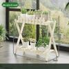 Bamboo Tiered Balcony Flower Stand