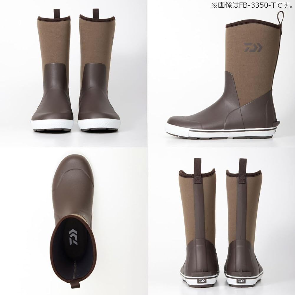 Daiwa FB-3550-T Dark Brown Boots Size L Waterproof Durable Outdoor Footwear