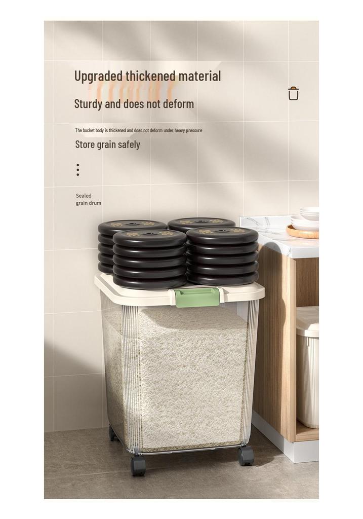 Insect-Proof, Moisture-Sealed Large Capacity Rice Storage Container