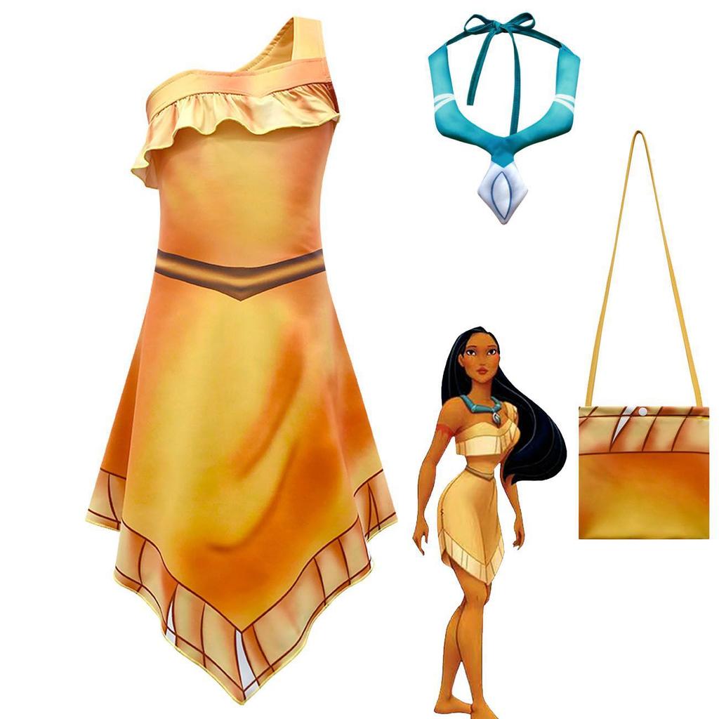 Children'S Cosplay Costume Halloween Performance Costume, Costume Set+Necklace