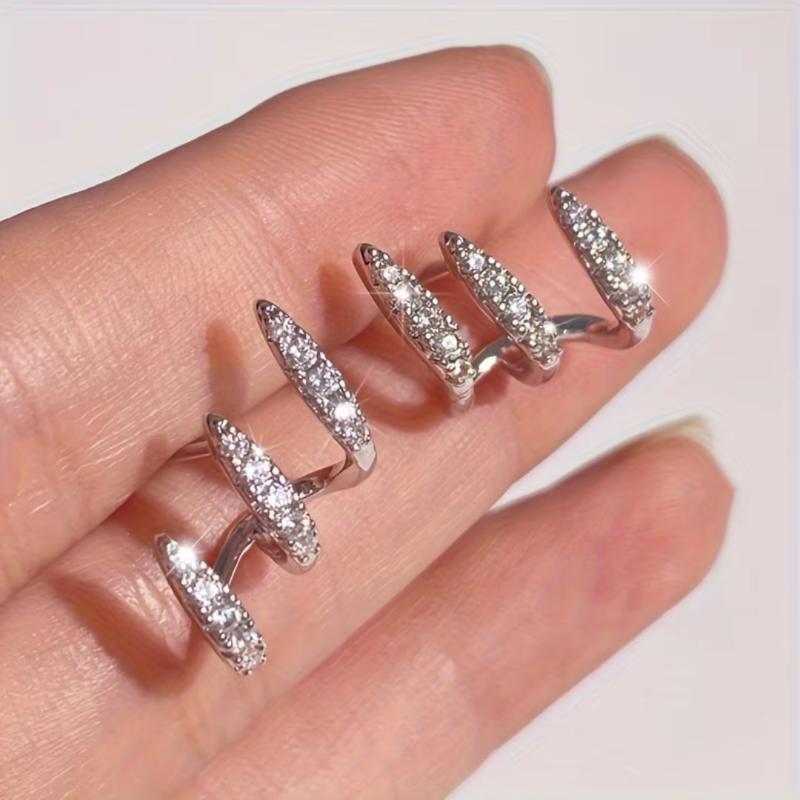 1 Set Metal Circle Drop Small Earrings For Women Trend Pendant Piercing Earrings Set Jewelry Gifts