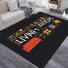 Floor Mat Crystal Fleece Non-Slip Living Room Carpet - Vibrant Geometric Design,  Polyester  Longest Side,
