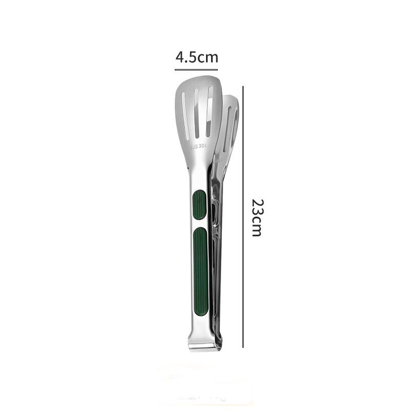 304 Stainless Steel Green Handle with Plastic Handle, Non-slip, Three Wire Clip, Healthy Cookware, Dessert and Bread